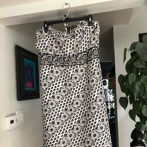 Ann Taylor halter dress with henna Indian pattern